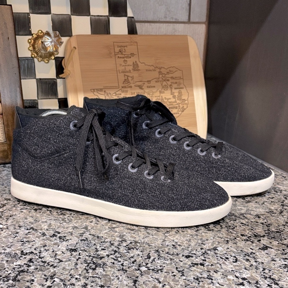 Allbirds Men’s WPM Piper Mid-Top Sneakers Black Size 12